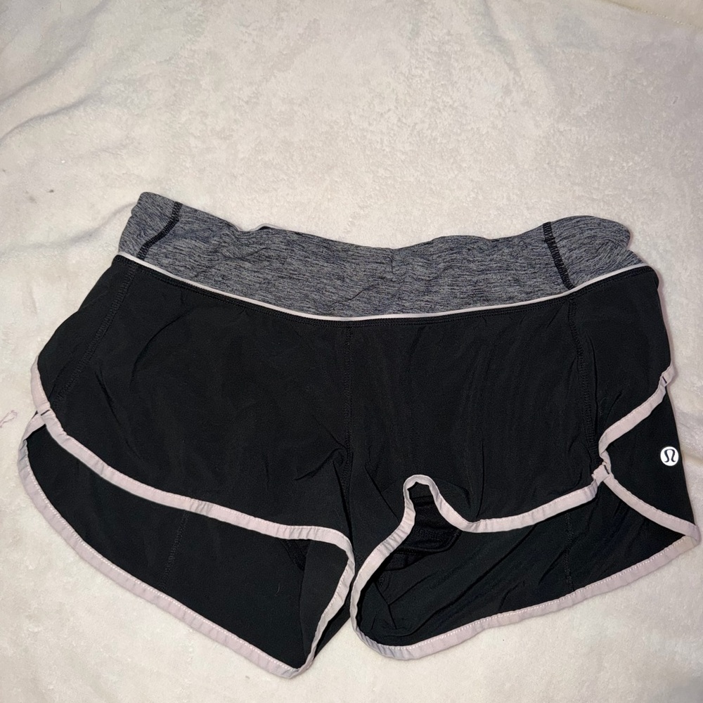 lululemon athletica Black and Gray Athletic Shorts
